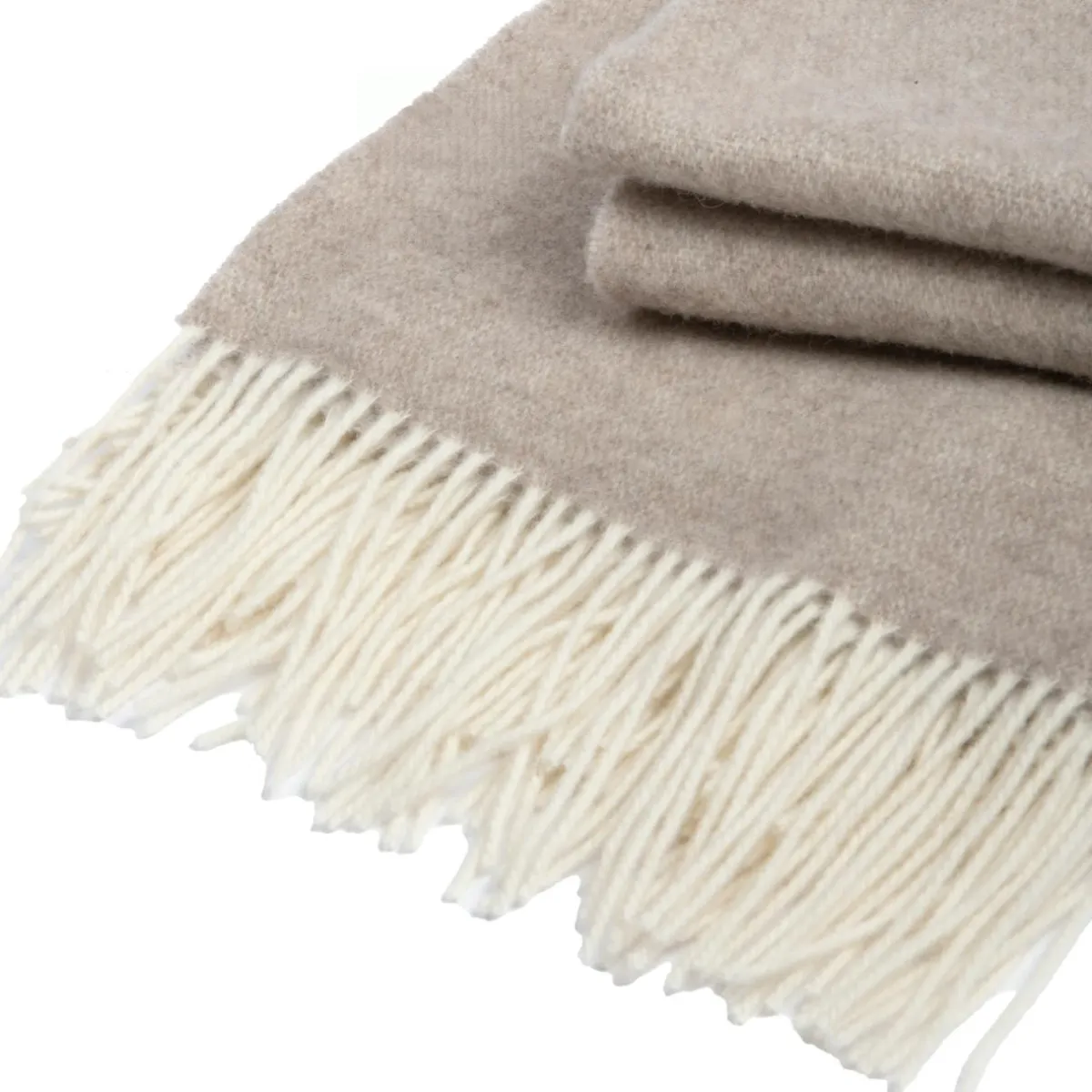 l'Effet Papillon Plaid laine et cachemire (140 x 200 cm) Côme Beige Hot