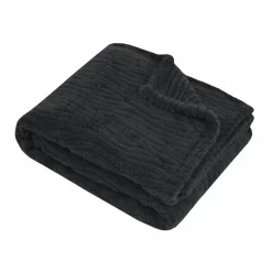 LOVELY CASA Plaid polaire (160 cm) Columbia Gris Anthracite Online
