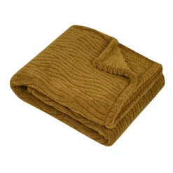 LOVELY CASA Plaid polaire (160 cm) Columbia Camel Outlet