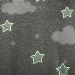 Atmosphera createur d'interieur for kids Plaid polaire phosphorescent enfant (125 x 150 cm) Voie lactée Gris clair Discount