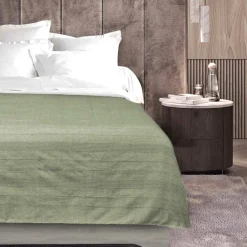 DOUCEUR D'INTERIEUR Plaid polycoton (180 x 220 cm) Lucile Vert sauge Best