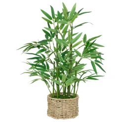 Atmosphera, cru017dateur d'intu017drieur Plante artificielle en pot tressé (H46 cm) Bambou Ly Vert Hot