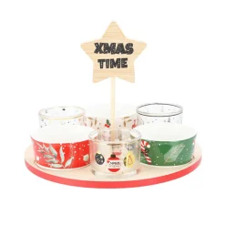 KOOPMAN Plateau à tapas et 6 bols (D24 cm) Temps de Noël Multicolore Online