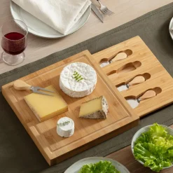 SG Secret de Gourmet Plateau de fromage bambou (30 x 30 cm) Siao Naturel Discount