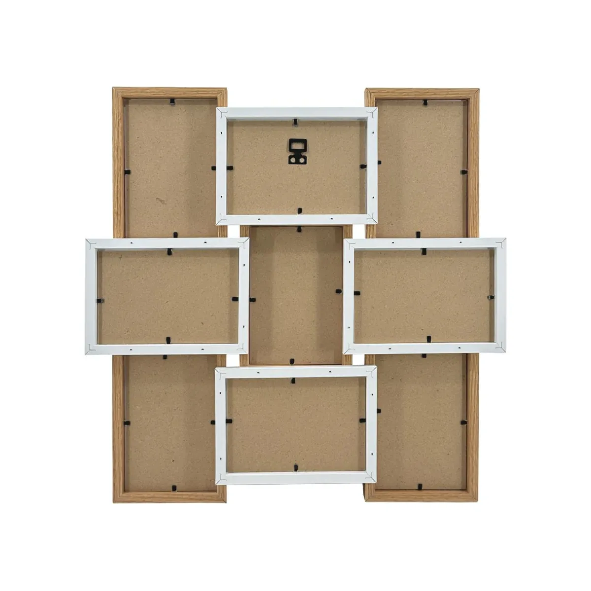 EMINZA Pêle-mêle mural 9 photos bois (H45 cm) Zola Beige Discount