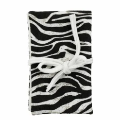 OSTARIA Pochette à bijoux de voyage (26 x 27 cm) Zèbre Noir Sale