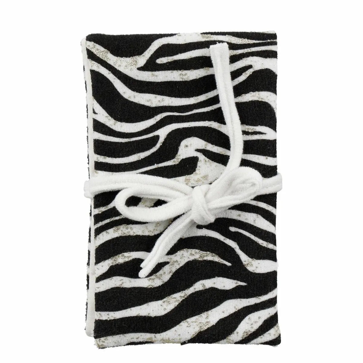 OSTARIA Pochette à bijoux de voyage (26 x 27 cm) Zèbre Noir Sale