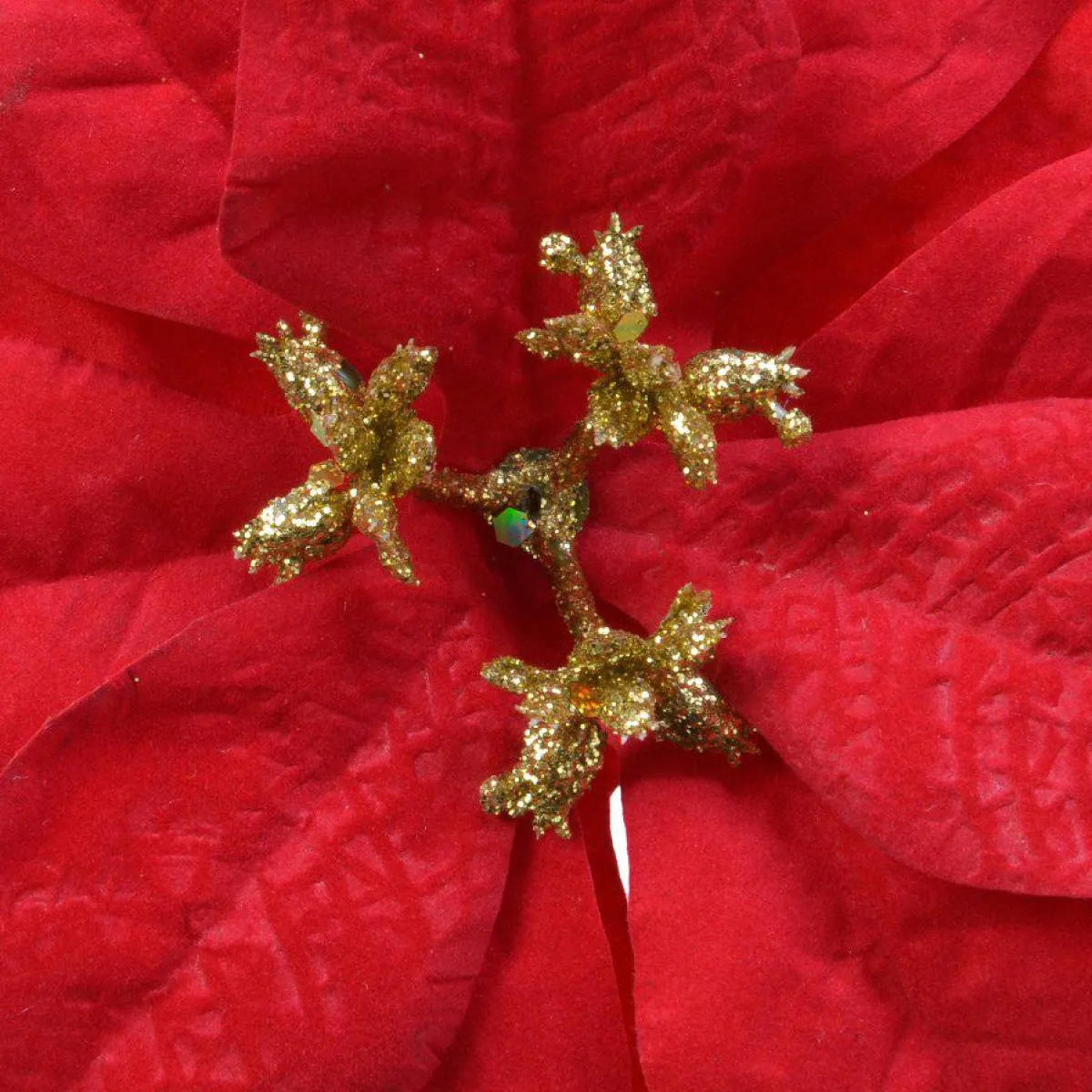 KAEMINGK Poinsettia de Noël Giana sur clip (D26 cm) Rouge Best