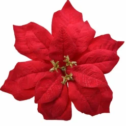 KAEMINGK Poinsettia de Noël Giana sur clip (D26 cm) Rouge Best