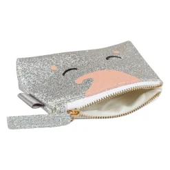 OSTARIA Porte monnaie paillettes enfant (11 cm) Licorne Argent Outlet