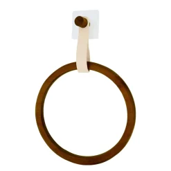 TENDANCE Porte serviette adhésif arrondi (D21 cm) Season Color Beige Best