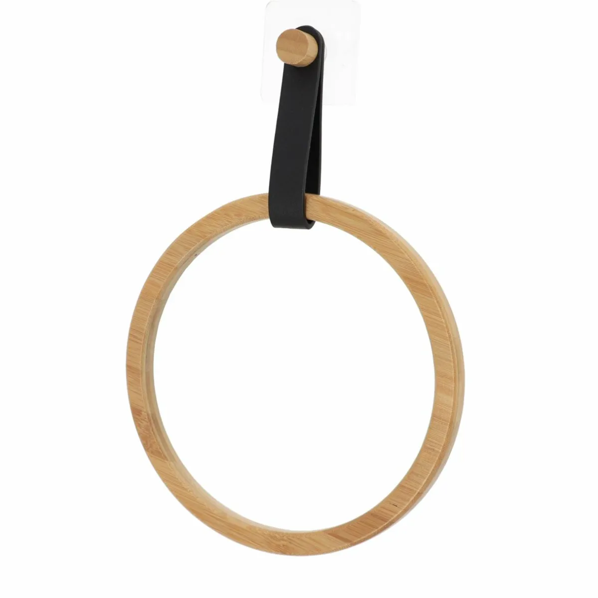 TENDANCE Porte serviette adhésif arrondi (D21 cm) Easy Chic Noir Online