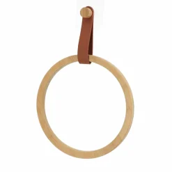 TENDANCE Porte serviette adhésif arrondi (D21 cm) Easy Chic Caramel