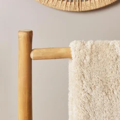 TENDANCE Porte serviette canne de bambou 2 niveaux (H105 cm) Hanoï Naturel Discount