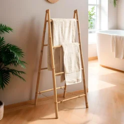 EMINZA Porte serviette pliable canne de bambou Echelle (H116 cm) Hanoï Naturel Online