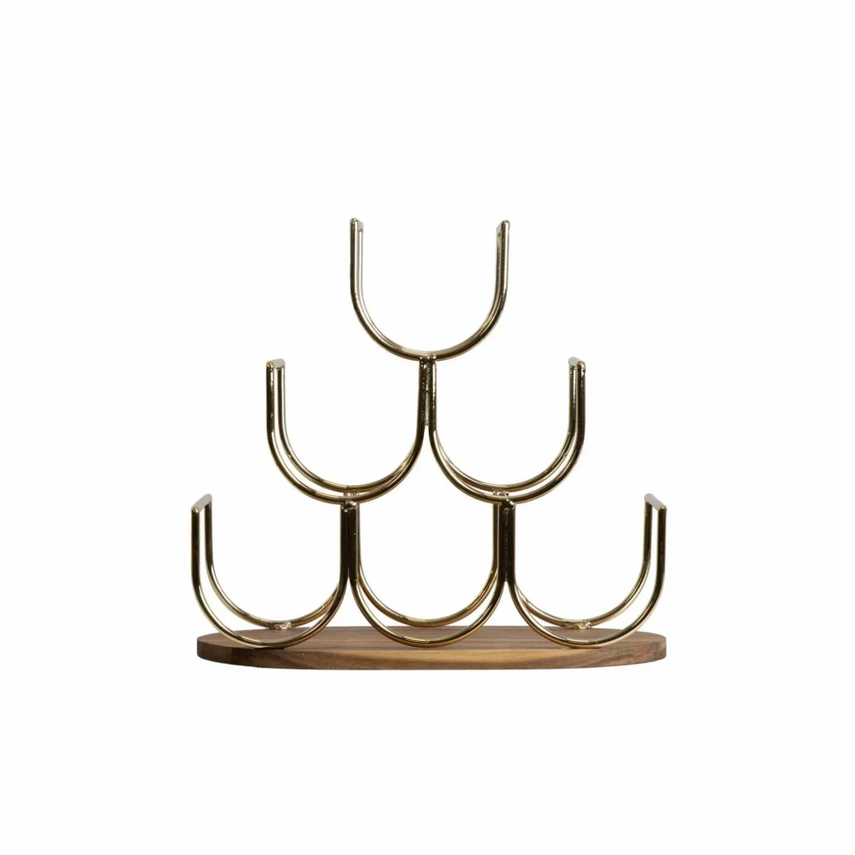 EMINZA Pte-bouteilles bois et métal 6 emplacements (H30 cm) Théo Or Online