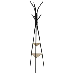 ATMOSPHERA Porte-manteau métal et bois (175 cm) Jano Noir New