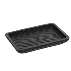 TENDANCE Porte-savon en résine effet bois Scandi Noir New