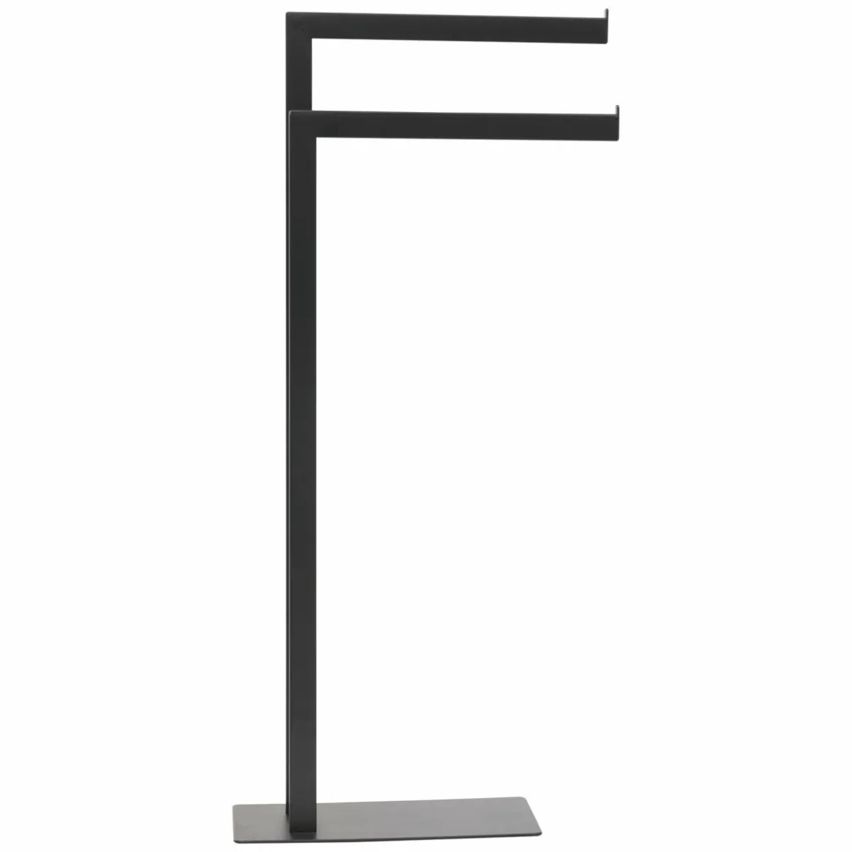 TENDANCE Porte-serviettes 2 barres (H81 cm) Métal Noir Outlet
