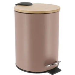 TENDANCE Poubelle à pédale avec frein de chute Timeless Cappuccino Marron