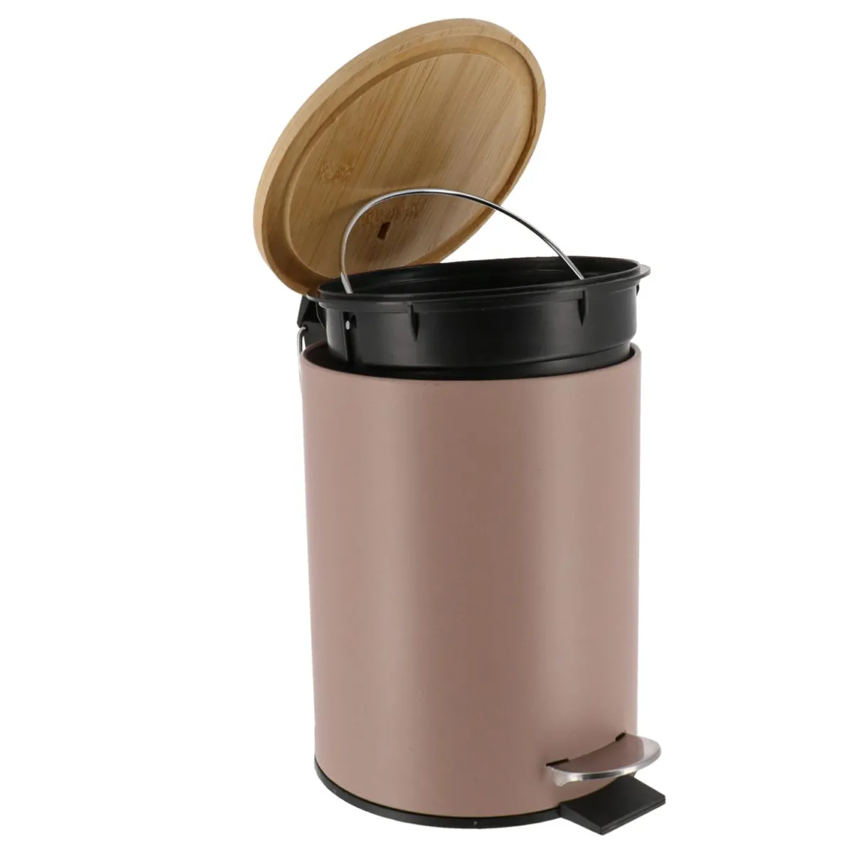 TENDANCE Poubelle à pédale avec frein de chute Timeless Cappuccino Marron