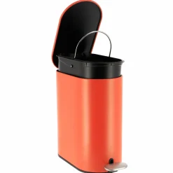 TENDANCE Poubelle à pédale avec frein de chute Black Line Terre de sienne Rouge brun Online