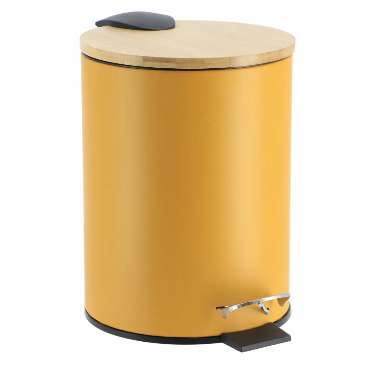 TENDANCE Poubelle à pédale avec frein de chute Timeless Jaune moutarde