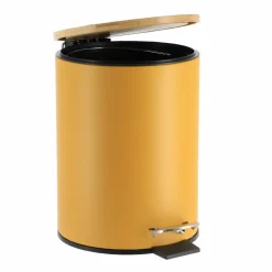 TENDANCE Poubelle à pédale avec frein de chute Timeless Jaune moutarde