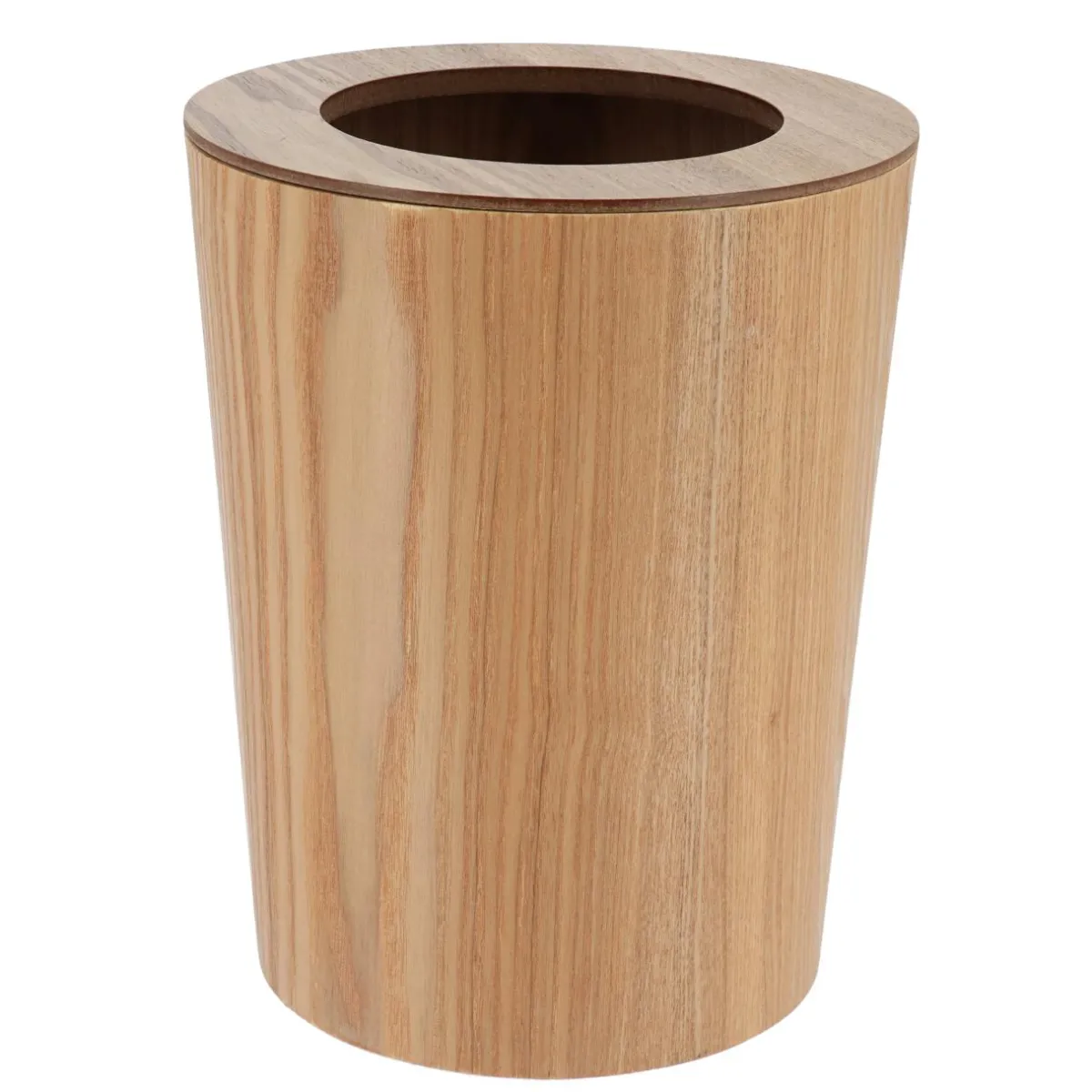 TENDANCE Poubelle salle de bain façon chêne Scandi Beige Best