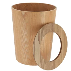 TENDANCE Poubelle salle de bain façon chêne Scandi Beige Best
