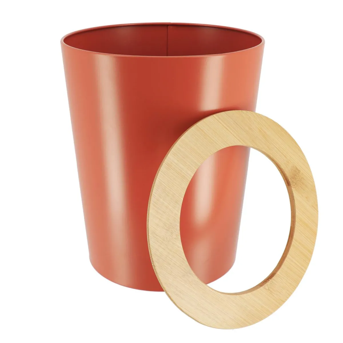 TENDANCE Poubelle salle de bain 5L Purebamboo Terracotta Clearance
