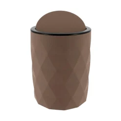 TENDANCE Poubelle salle de bain 6L Rubby Marron Sale