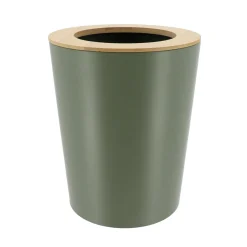 TENDANCE Poubelle salle de bain 5L Purebamboo Vert kaki