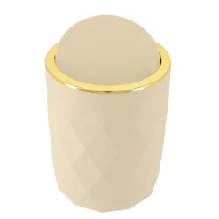 TENDANCE Poubelle salle de bain 6L Rubby Beige New
