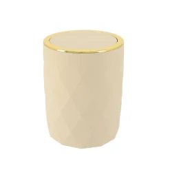 TENDANCE Poubelle salle de bain 6L Rubby Beige New