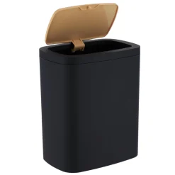 TENDANCE Poubelle salle de bain 5L Cosy Noir Best