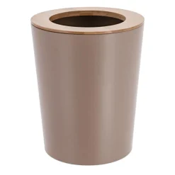 TENDANCE Poubelle salle de bain 5L Purebamboo Cappuccino Marron Sale