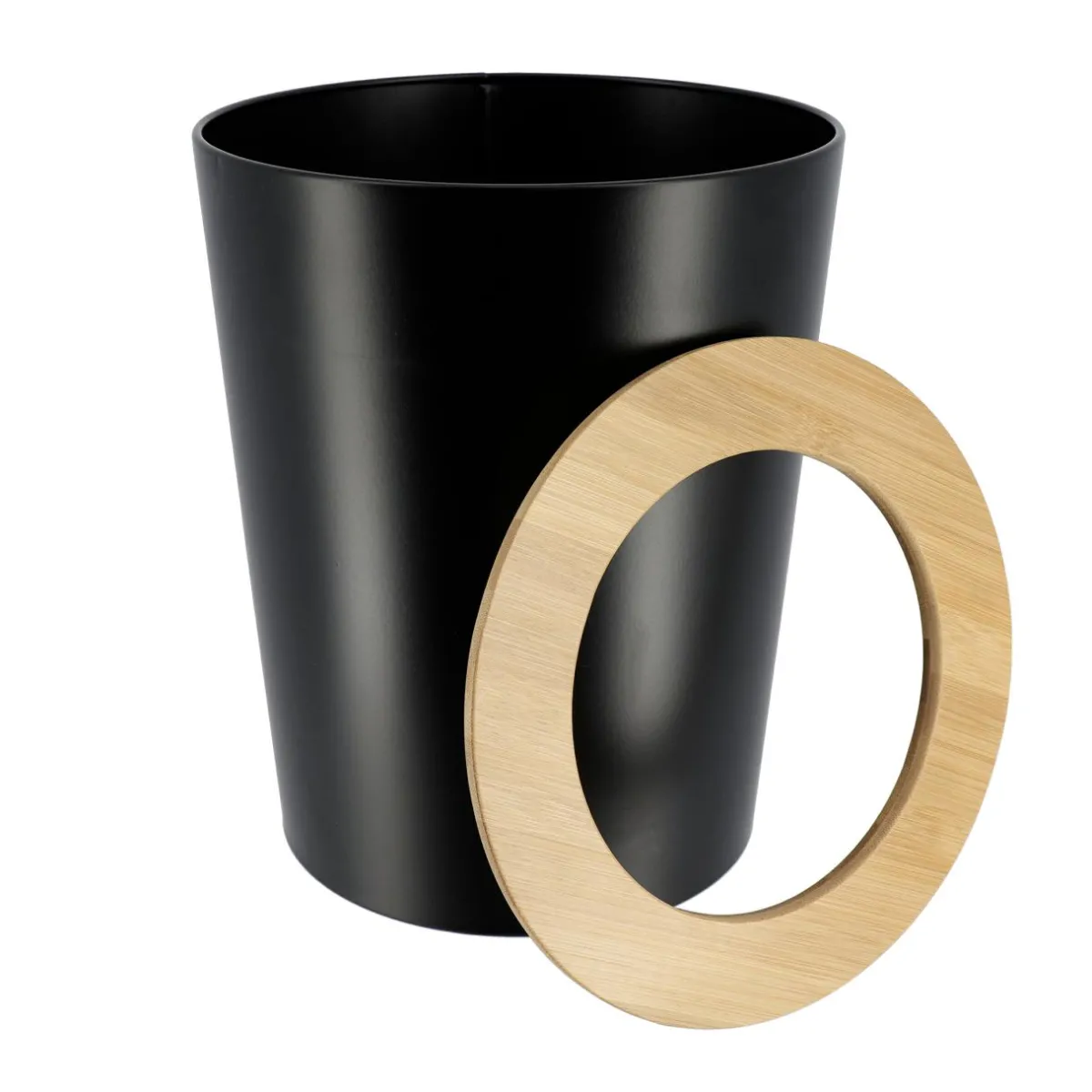 TENDANCE Poubelle salle de bain 5L Purebamboo Noir Clearance