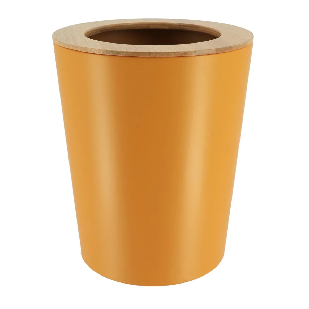TENDANCE Poubelle salle de bain 5L Purebamboo Jaune moutarde Discount