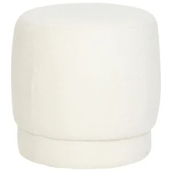 Atmosphera, cru017dateur d'intu017drieur Pouf bouclette (D39 cm) Améa Blanc Best