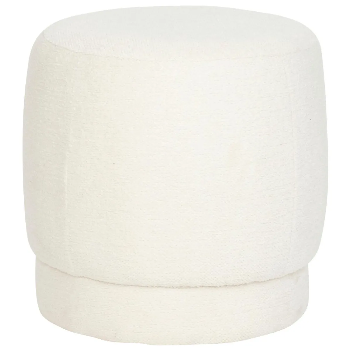 Atmosphera, cru017dateur d'intu017drieur Pouf bouclette (D39 cm) Améa Blanc Best
