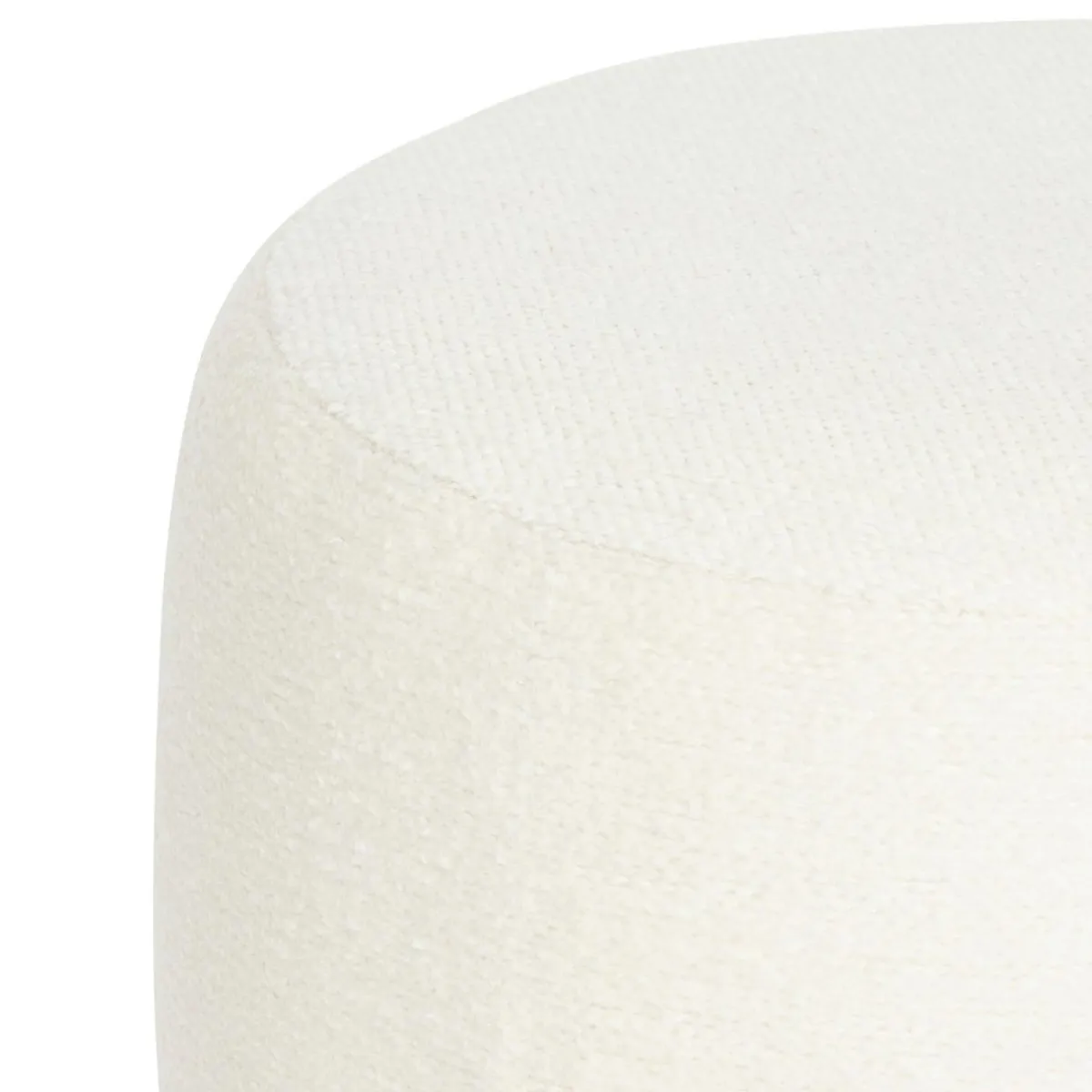 Atmosphera, cru017dateur d'intu017drieur Pouf bouclette (D39 cm) Améa Blanc Best