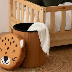 Atmosphera cru017dateur d'intu017drieur for kids Pouf coffre pliant enfant (H38 cm) Léopard Marron Online