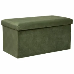 ATMOSPHERA Pouf de rangement double Lilou Vert kaki Clearance