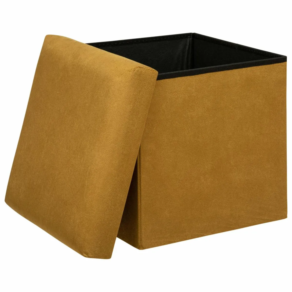 ATMOSPHERA Pouf de rangement (H38 cm) Lilou Jaune moutarde Sale