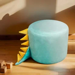 EMINZA Pouf enfant (H25 cm) Dino Vert Hot