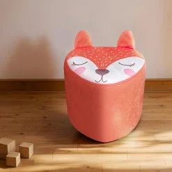 EMINZA Pouf enfant (H25 cm) Renardeau Orange Sale