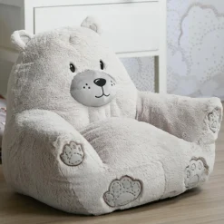 STOF Pouf ourson enfant (45 x 45 cm) Jules Beige Discount