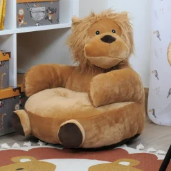 STOF Pouf peluche lion enfant (45 cm) Zimba Marron Camel Clearance
