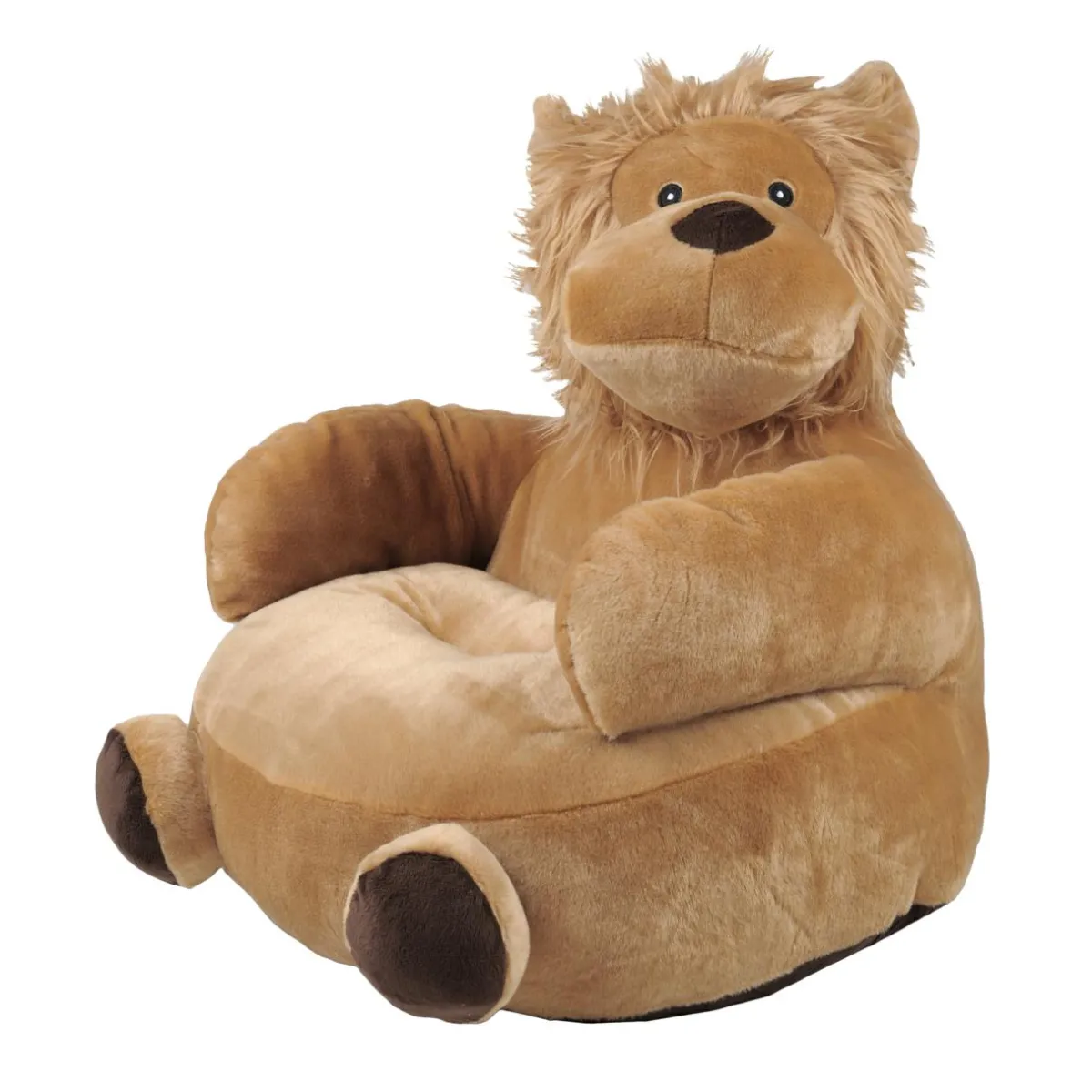 STOF Pouf peluche lion enfant (45 cm) Zimba Marron Camel Clearance